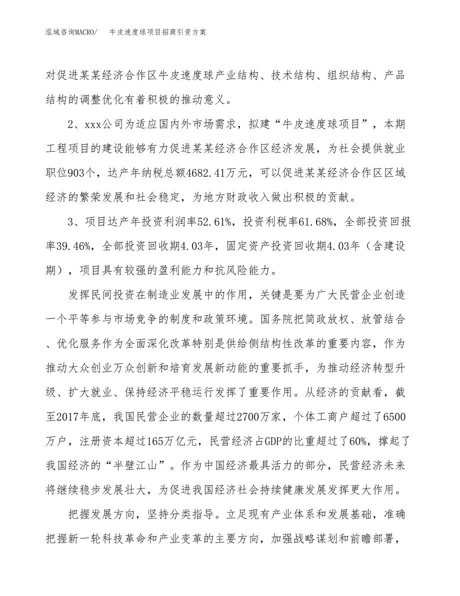 牛皮速度球项目招商引资方案(立项报告).docx_第4页