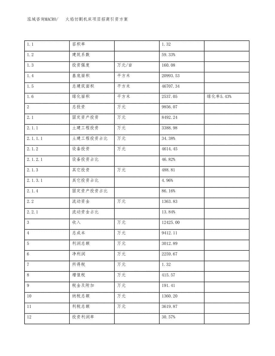 火焰切割机床项目招商引资方案(立项报告).docx_第5页