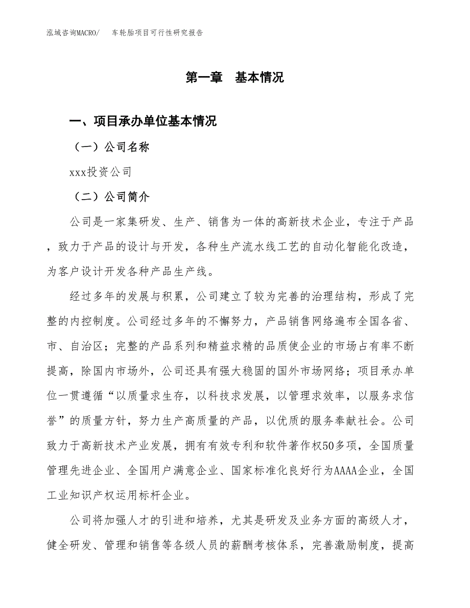 车轮胎项目可行性研究报告（总投资3000万元）（12亩）_第3页