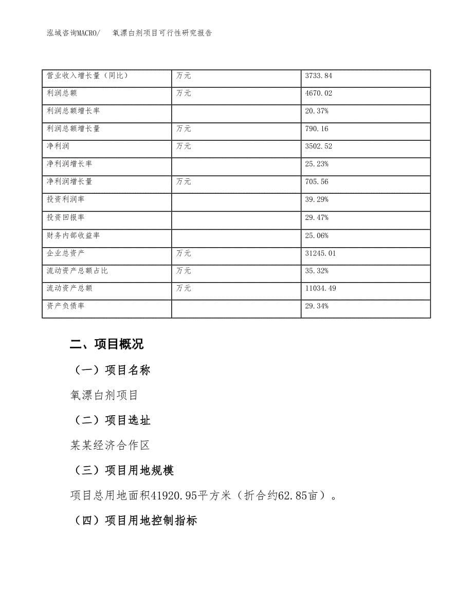 氧漂白剂项目可行性研究报告（总投资14000万元）（63亩）_第5页