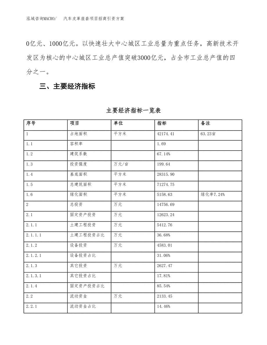 汽车皮革座套项目招商引资方案(立项报告).docx_第5页
