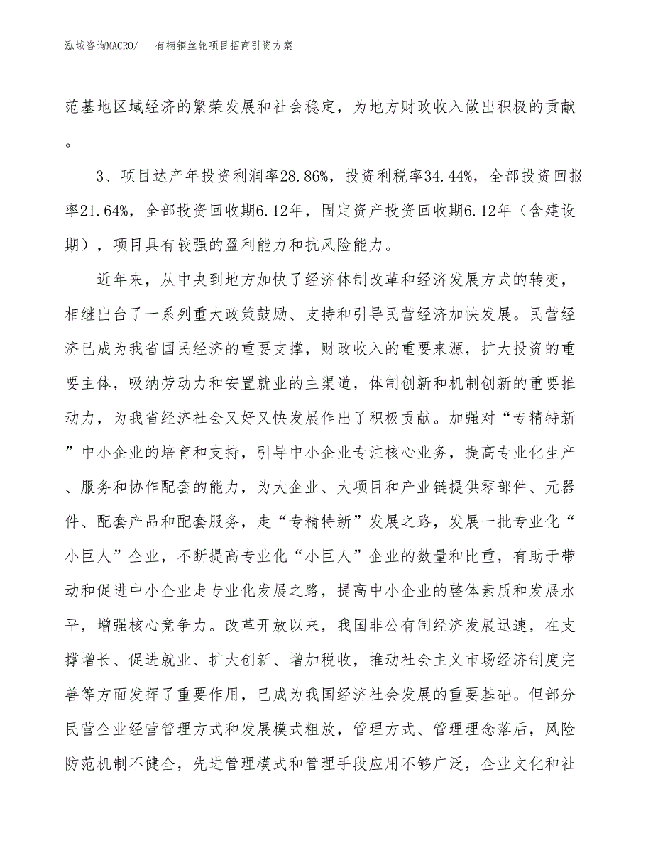 有柄铜丝轮项目招商引资方案(立项报告).docx_第4页