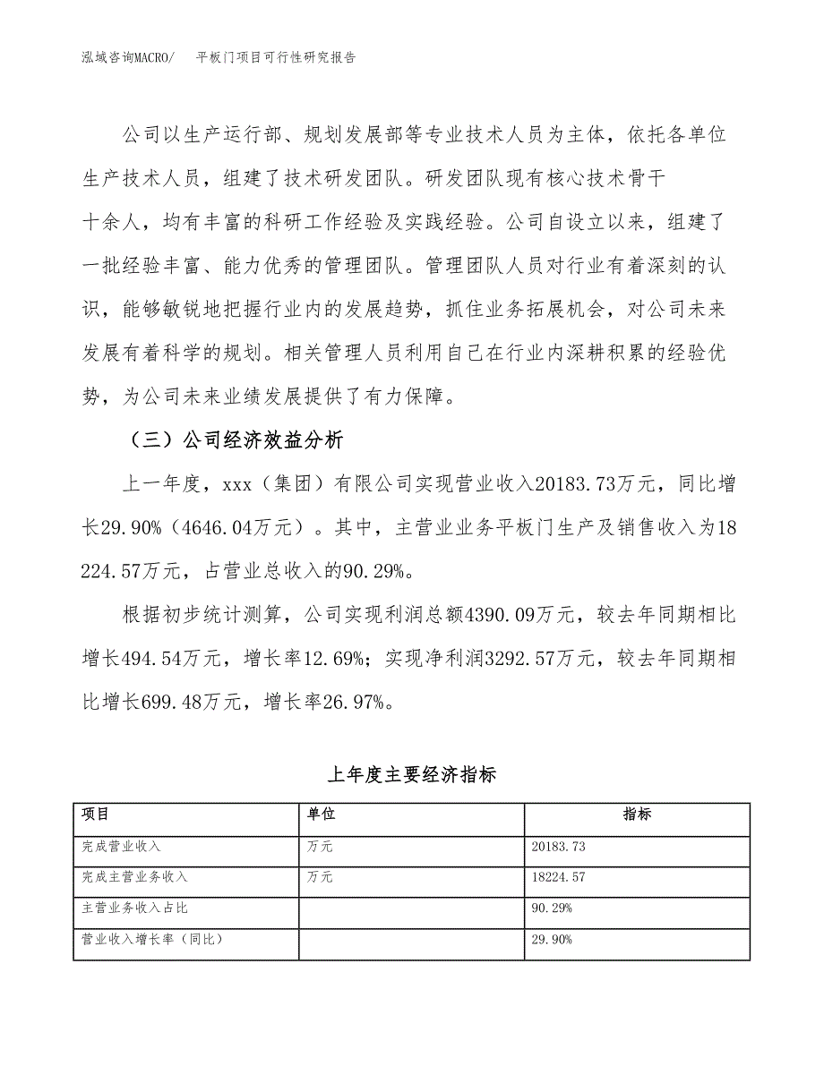 平板门项目可行性研究报告（总投资18000万元）（84亩）_第4页