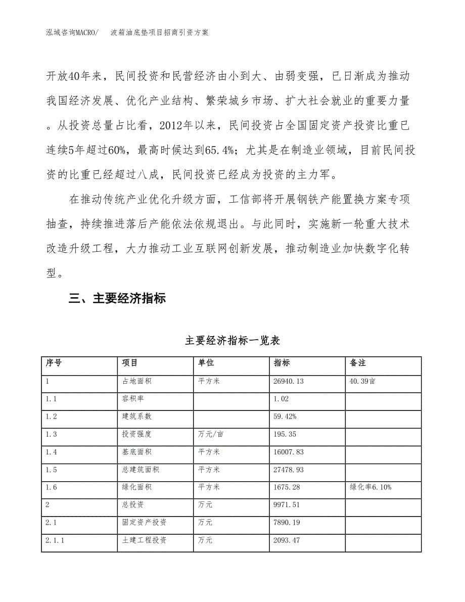 波箱油底垫项目招商引资方案(立项报告).docx_第5页