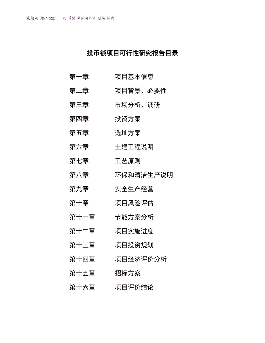 投币锁项目可行性研究报告（总投资16000万元）（75亩）_第2页