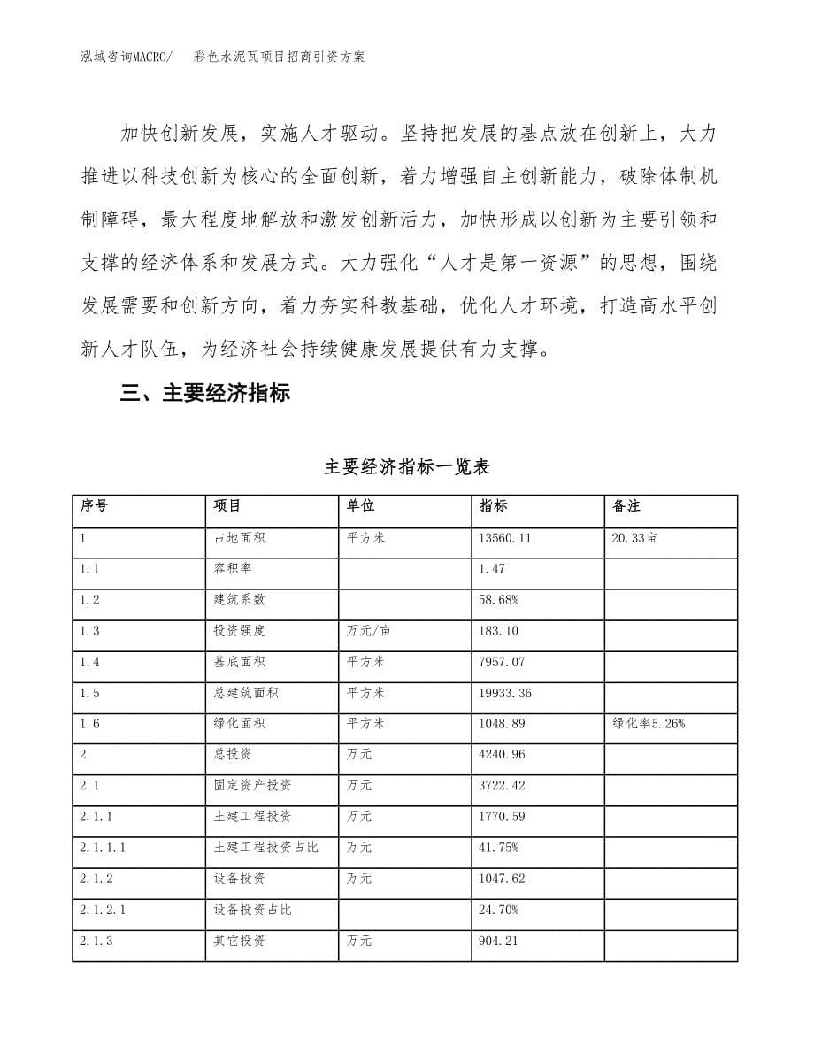 彩色水泥瓦项目招商引资方案(立项报告).docx_第5页