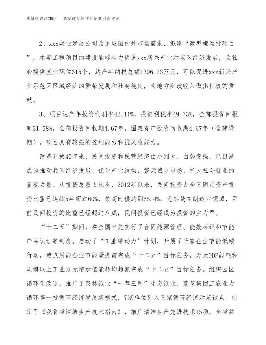 微型螺丝批项目招商引资方案(立项报告).docx_第4页