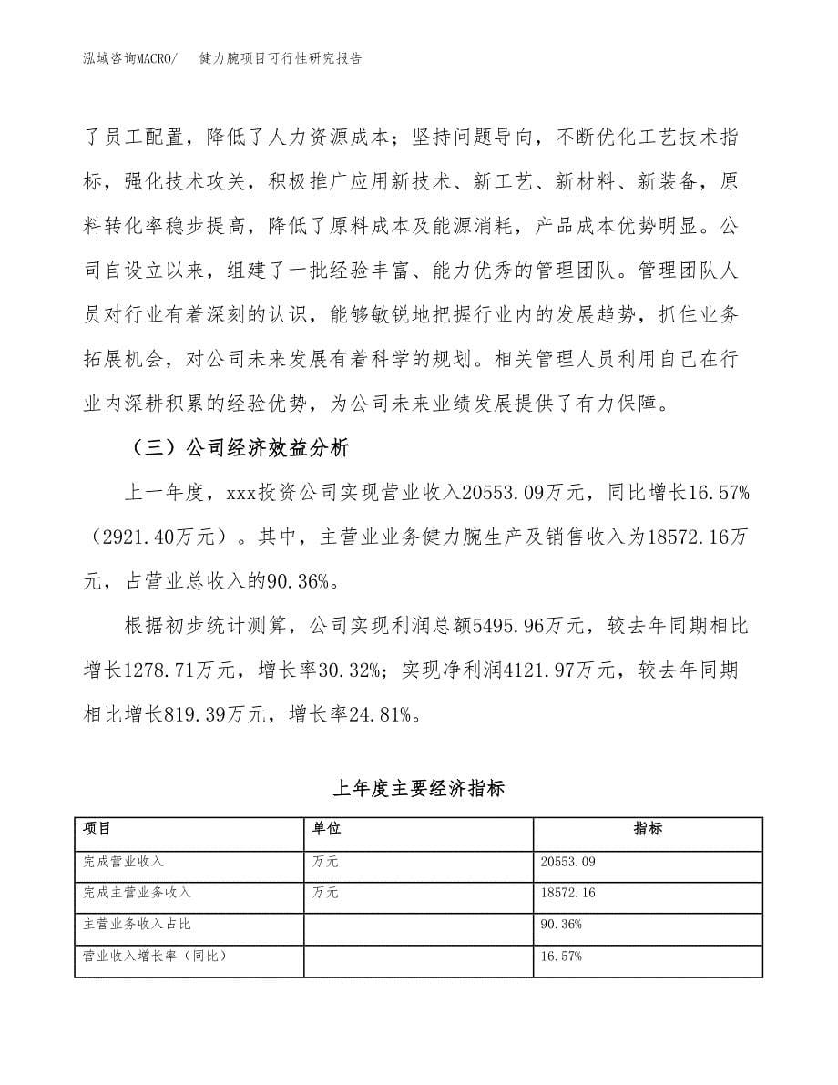 健力腕项目可行性研究报告（总投资17000万元）（66亩）_第5页