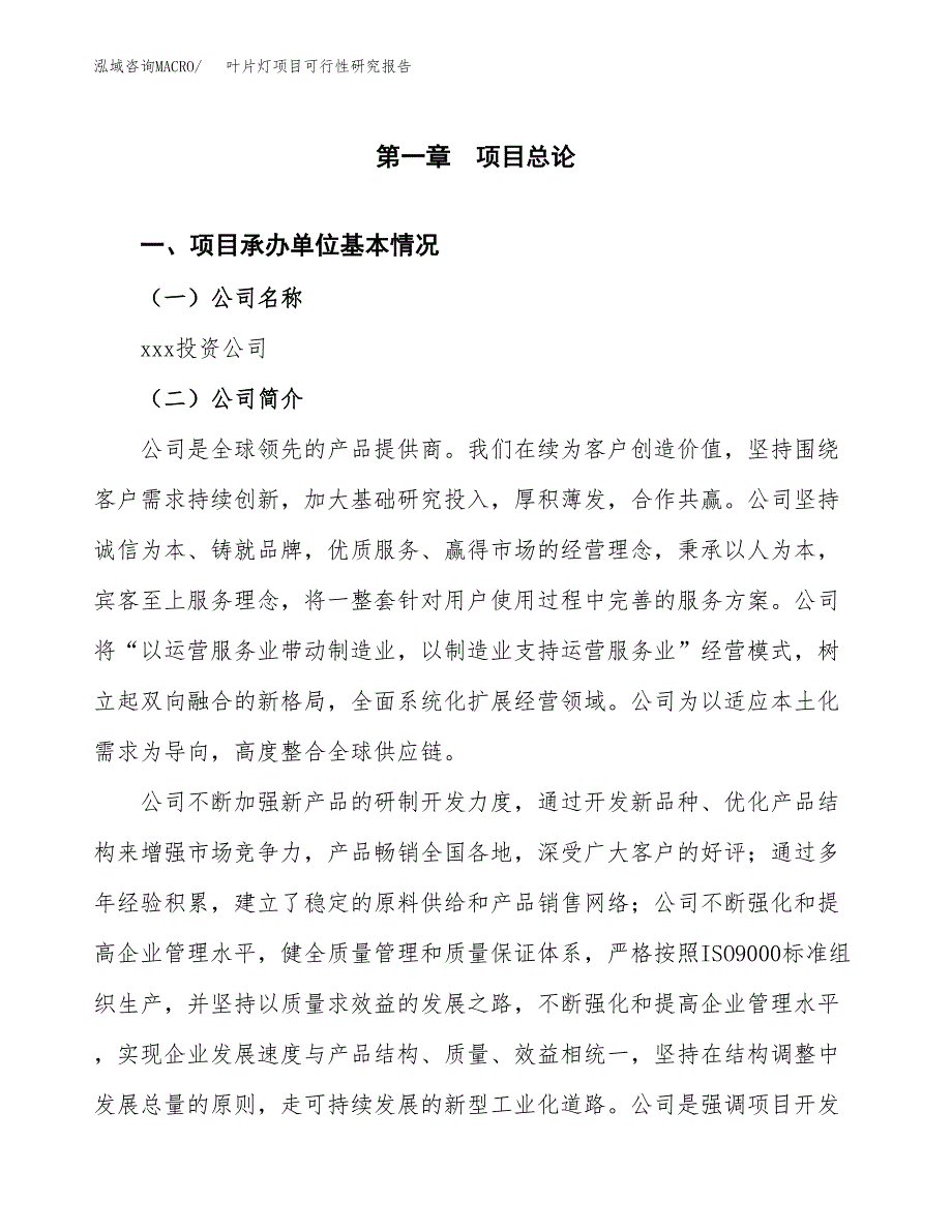 叶片灯项目可行性研究报告（总投资17000万元）（74亩）_第3页