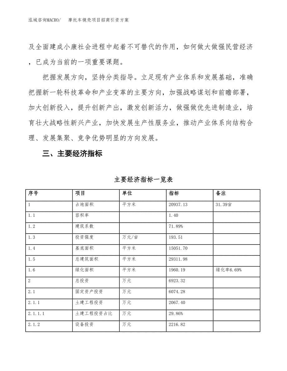 摩托车镜壳项目招商引资方案(立项报告).docx_第5页