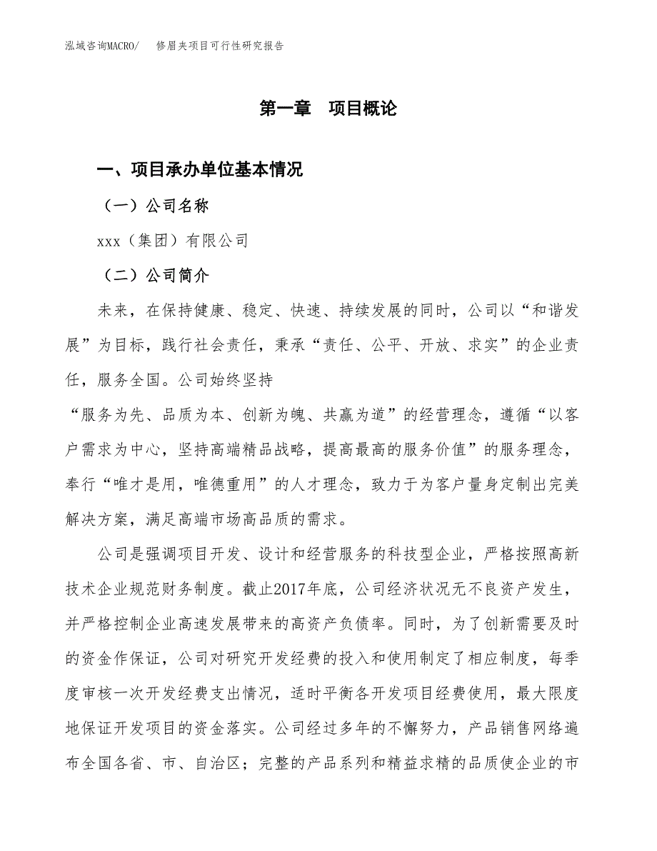 修眉夹项目可行性研究报告（总投资14000万元）（63亩）_第3页