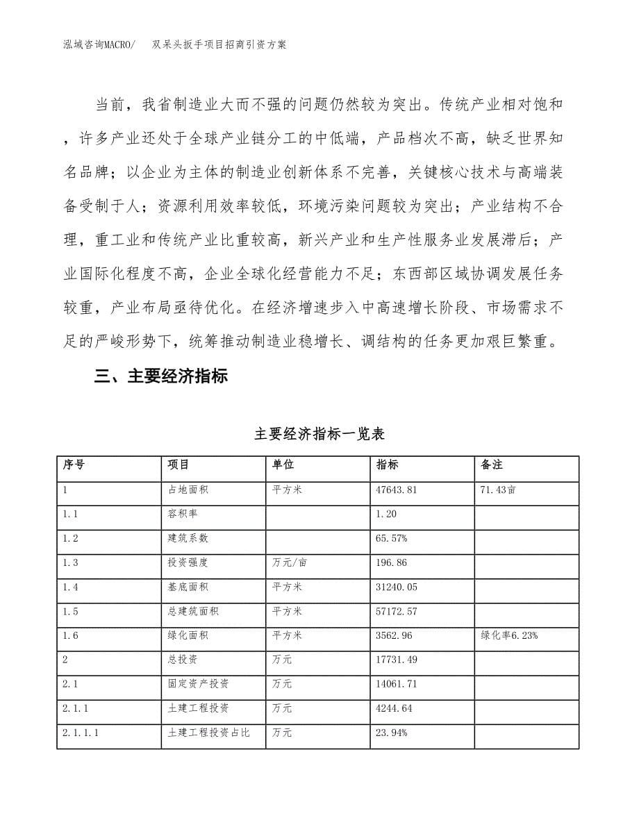 双呆头扳手项目招商引资方案(立项报告).docx_第5页