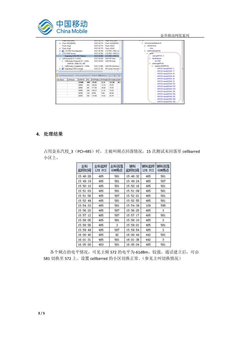 4G--Cellbarred小区对CSFB回落及通话影响案例_第3页