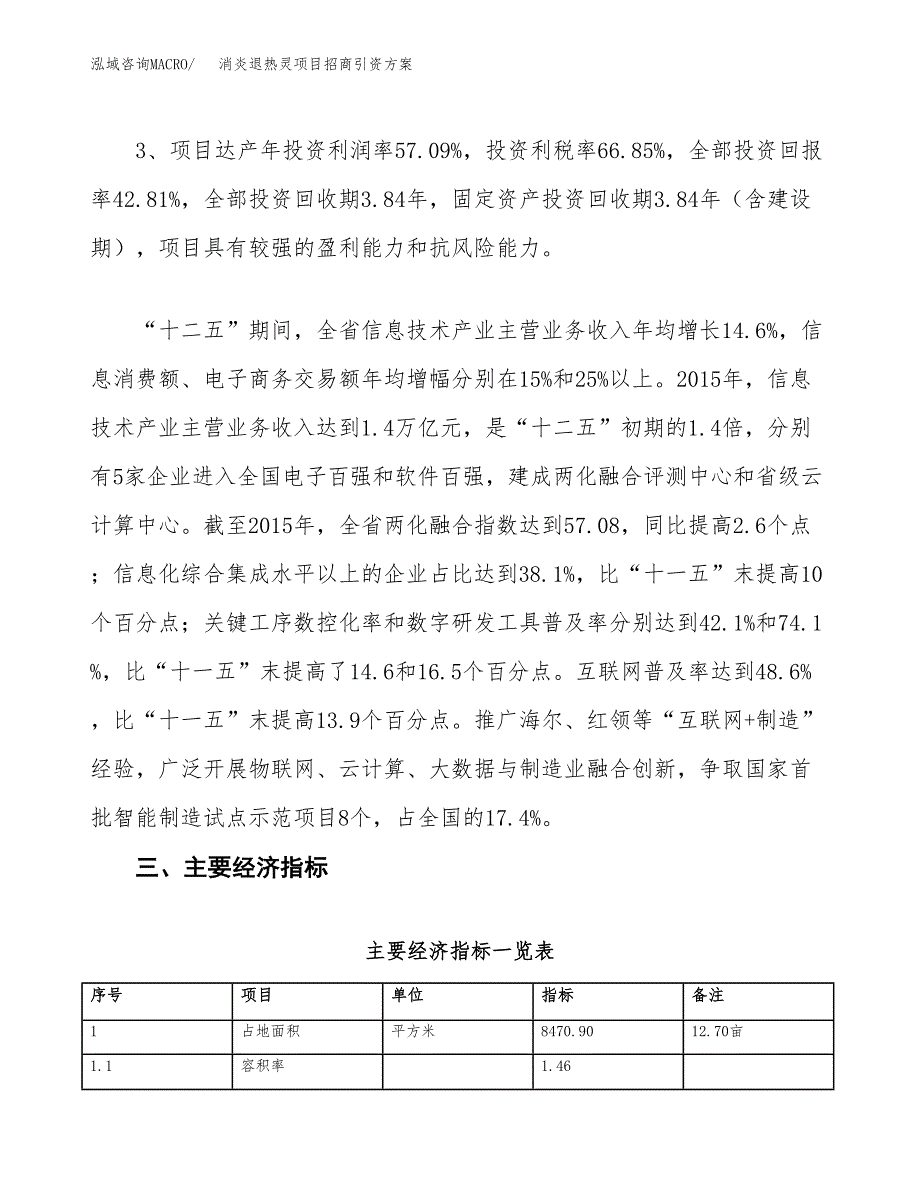 消炎退热灵项目招商引资方案(立项报告).docx_第4页
