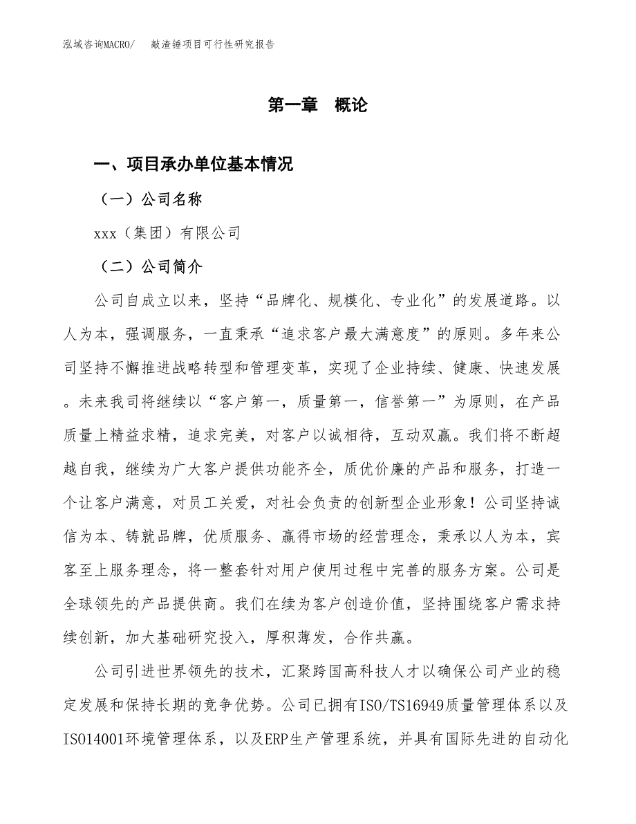 敲渣锤项目可行性研究报告（总投资5000万元）（19亩）_第3页