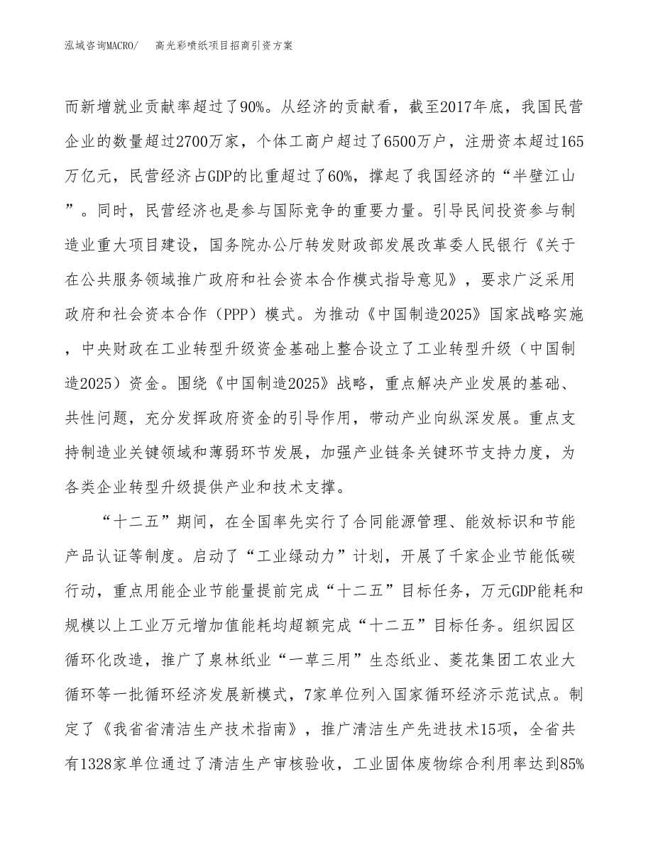 高光彩喷纸项目招商引资方案(立项报告).docx_第5页