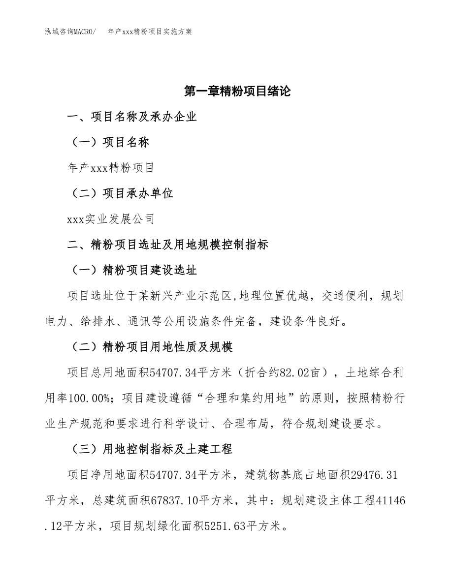 年产xxx精粉项目实施方案（项目申请参考）.docx_第5页