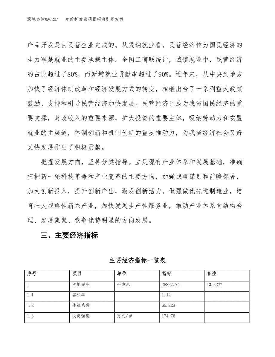 草酸护发素项目招商引资方案(立项报告).docx_第5页
