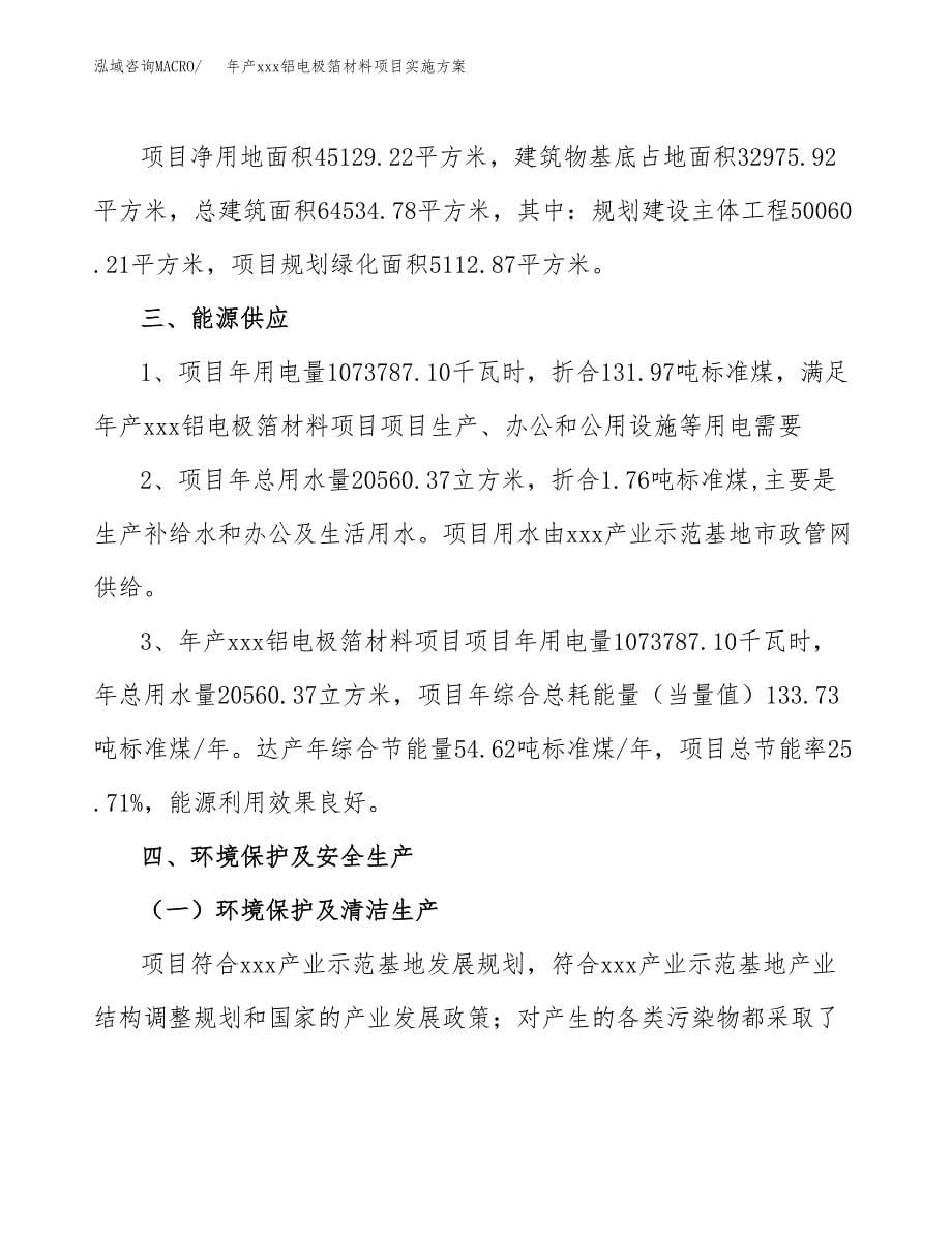 年产xxx铝电极箔材料项目实施方案（项目申请参考）.docx_第5页