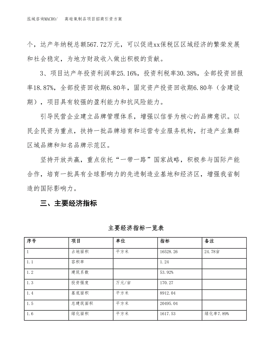 高硅氧制品项目招商引资方案(立项报告).docx_第4页