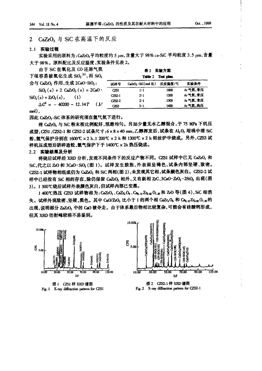 ｃａｚｒｏ〈３〉的性质及其在耐火材料中的应用_第2页