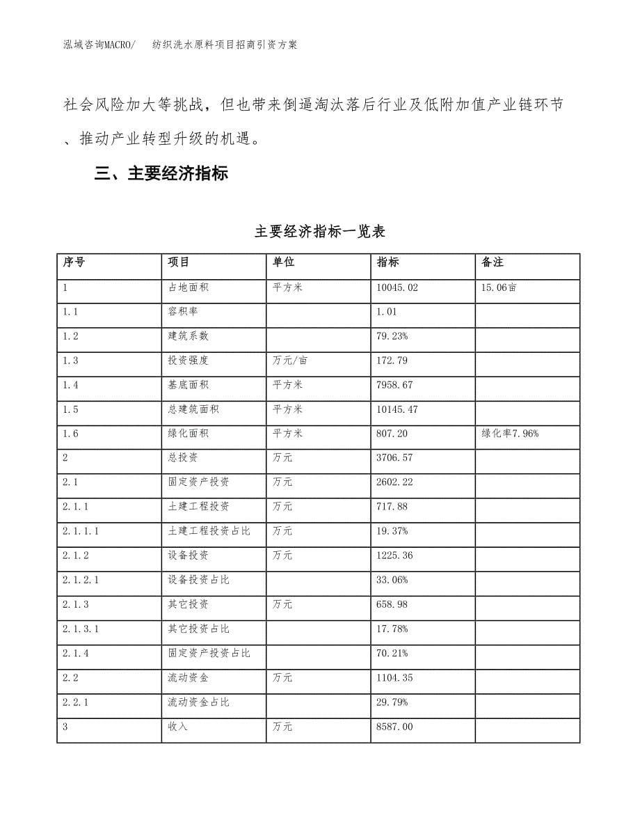 纺织洗水原料项目招商引资方案(立项报告).docx_第5页