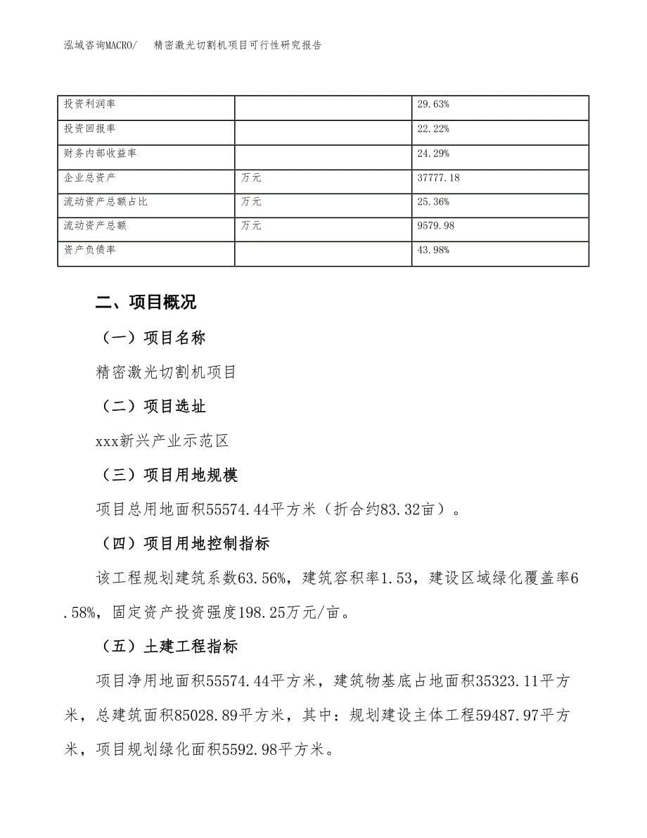 精密激光切割机项目可行性研究报告（总投资20000万元）（83亩）_第5页