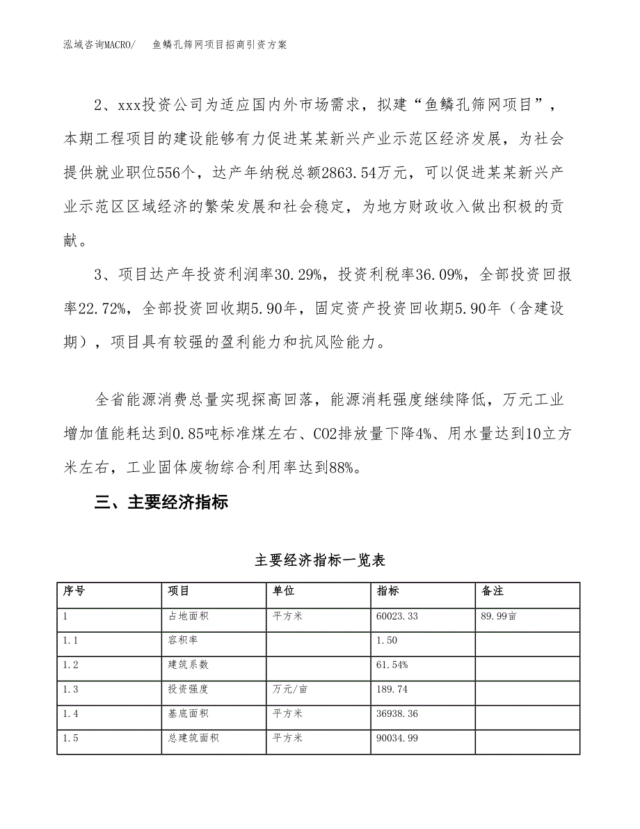 鱼鳞孔筛网项目招商引资方案(立项报告).docx_第4页