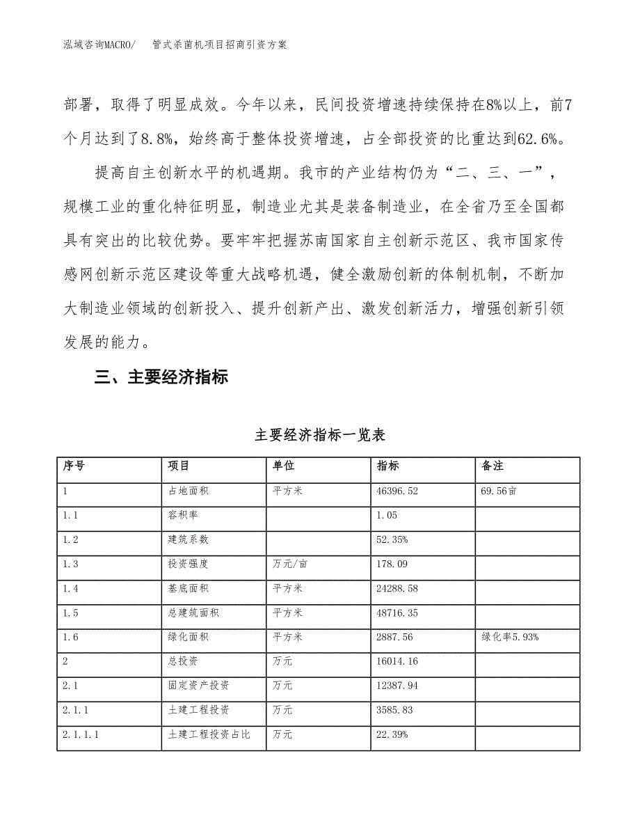 管式杀菌机项目招商引资方案(立项报告).docx_第5页