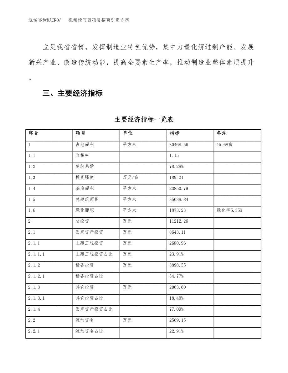 视频读写器项目招商引资方案(立项报告).docx_第5页