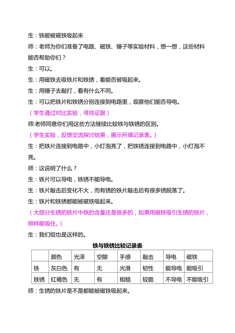 六年级下册科学教案 -2.5 铁生锈了｜教科版 (12)_第3页