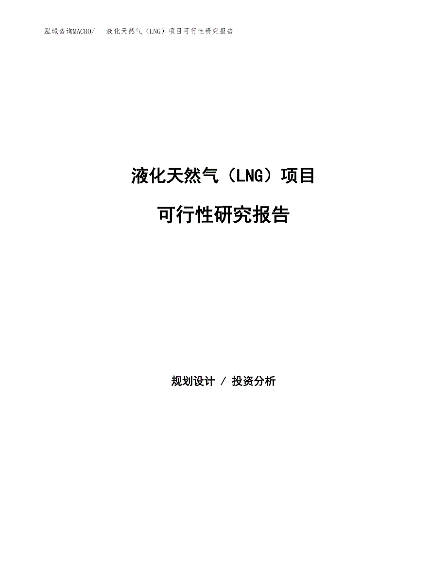 液化天然气（LNG）项目可行性研究报告-立项备案.docx_第1页