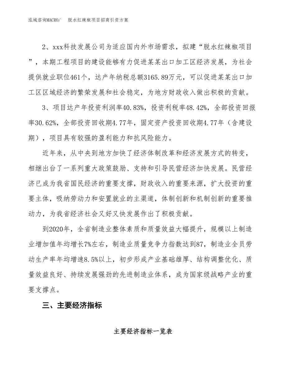 脱水红辣椒项目招商引资方案(立项报告).docx_第4页