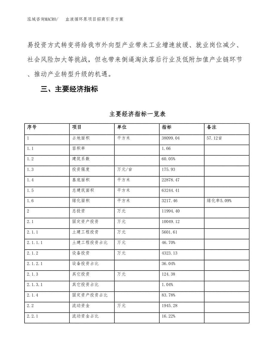 血液循环泵项目招商引资方案(立项报告).docx_第5页