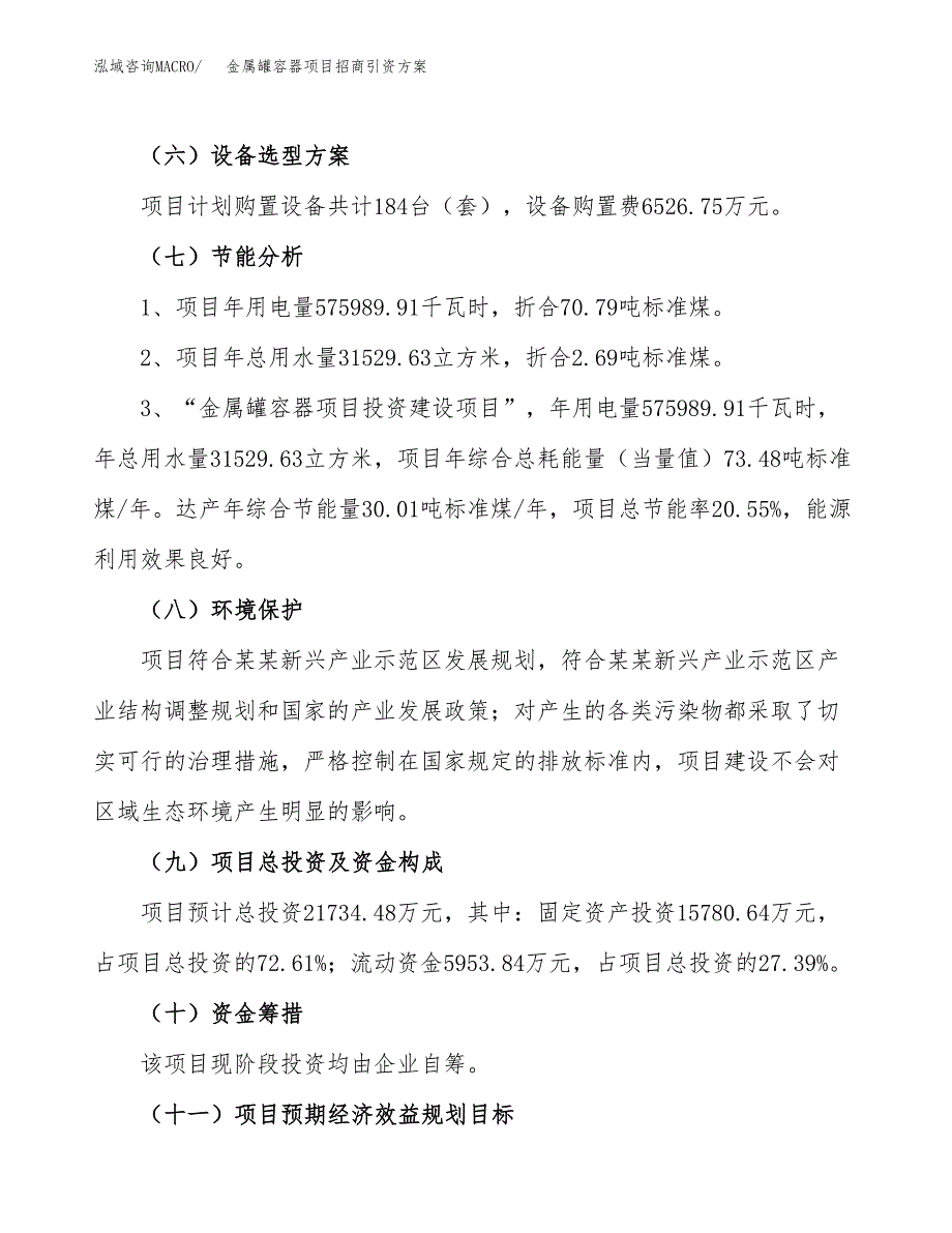 金属罐容器项目招商引资方案(立项报告).docx_第2页