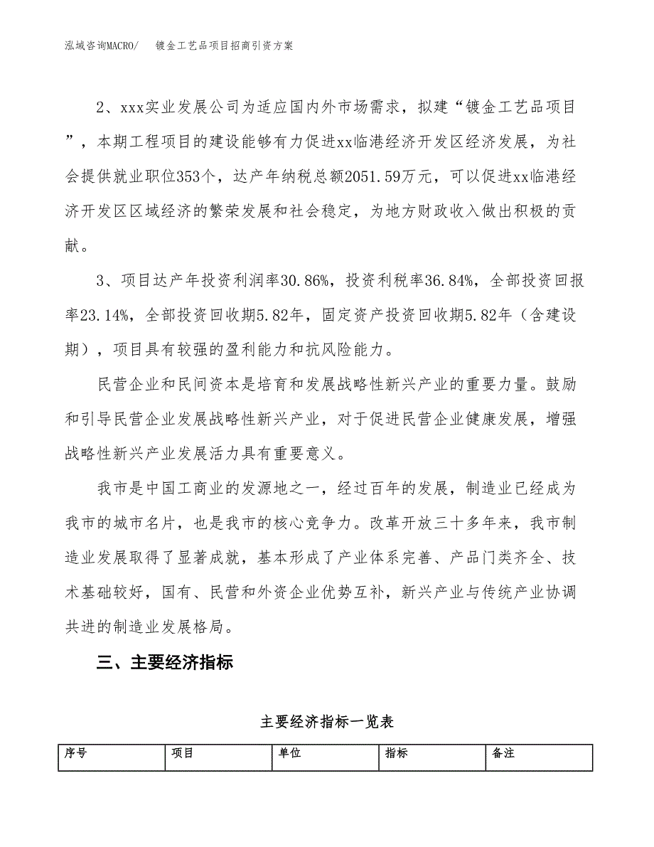 镀金工艺品项目招商引资方案(立项报告).docx_第4页