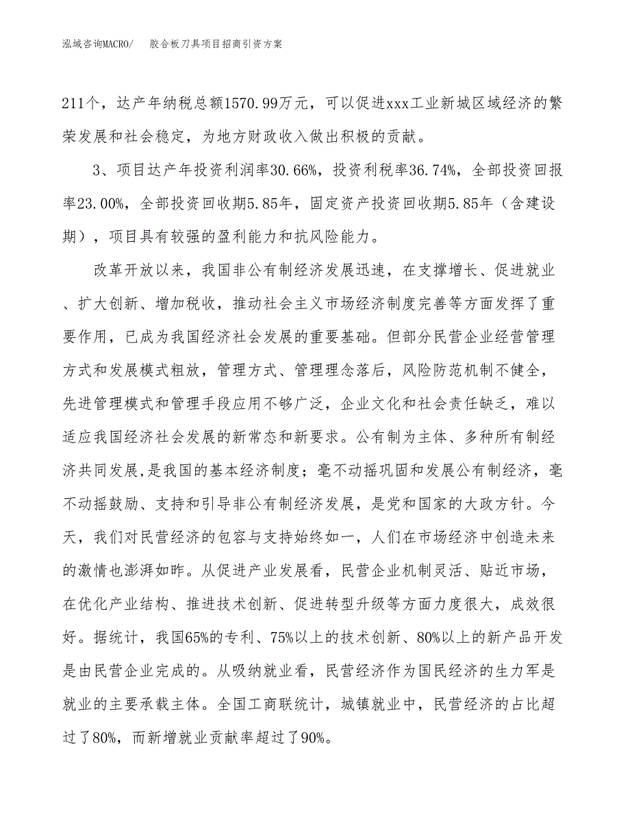 胶合板刀具项目招商引资方案(立项报告).docx_第4页