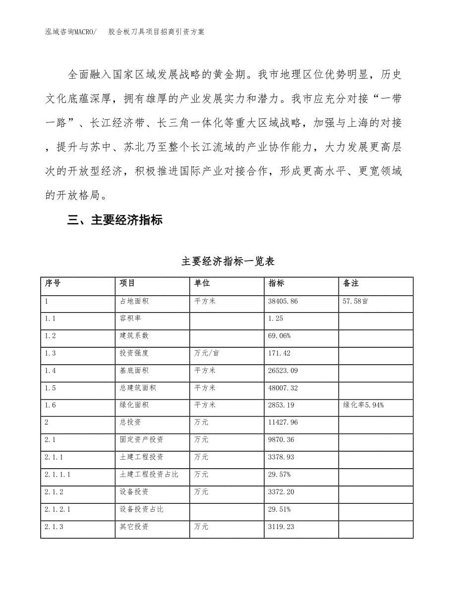 胶合板刀具项目招商引资方案(立项报告).docx_第5页