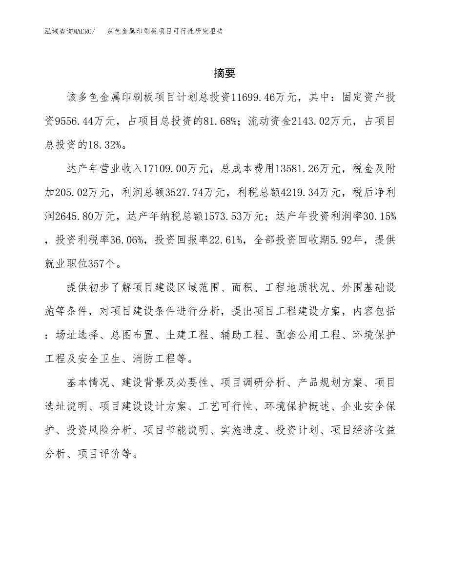 多色金属印刷板项目可行性研究报告-立项备案.docx_第2页