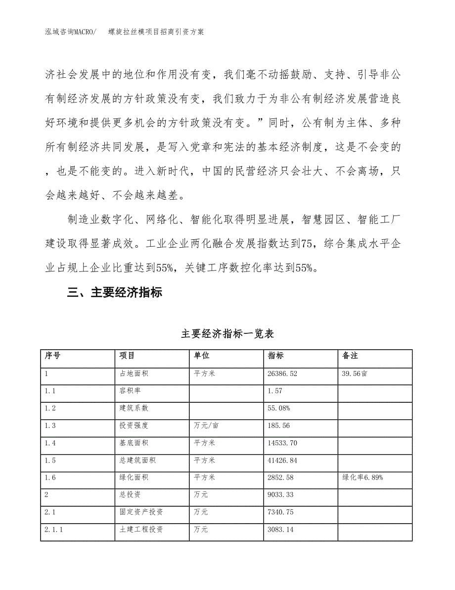 螺旋拉丝模项目招商引资方案(立项报告).docx_第5页