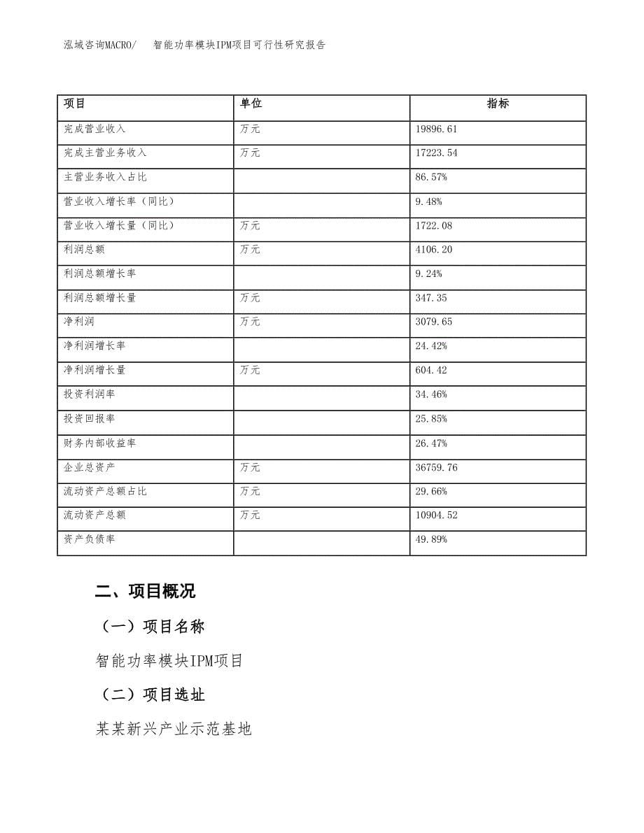 智能功率模块IPM项目可行性研究报告（总投资15000万元）（69亩）_第5页