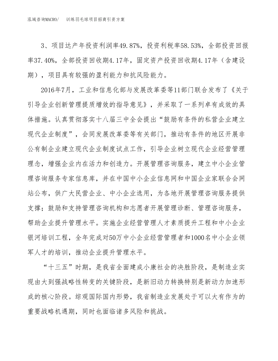 训练羽毛球项目招商引资方案(立项报告).docx_第4页