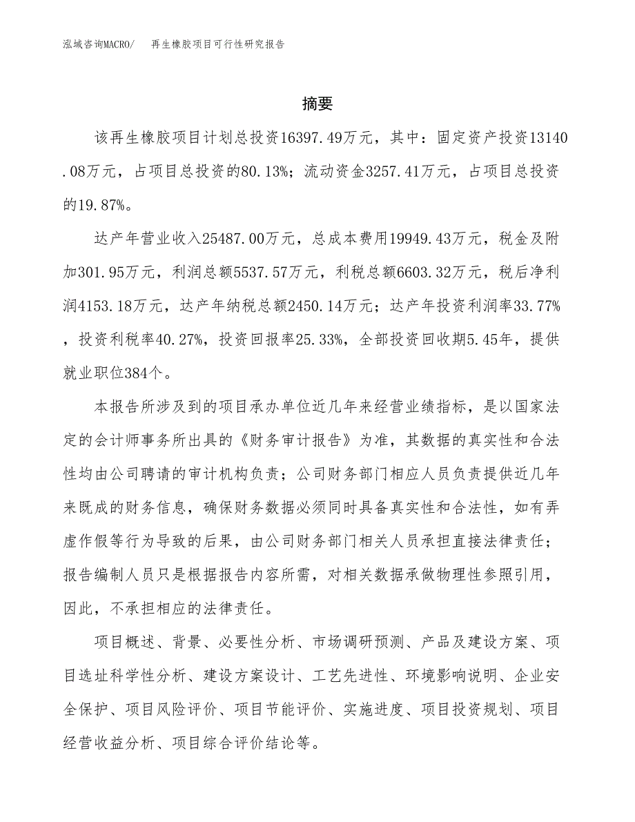 再生橡胶项目可行性研究报告-立项备案.docx_第2页