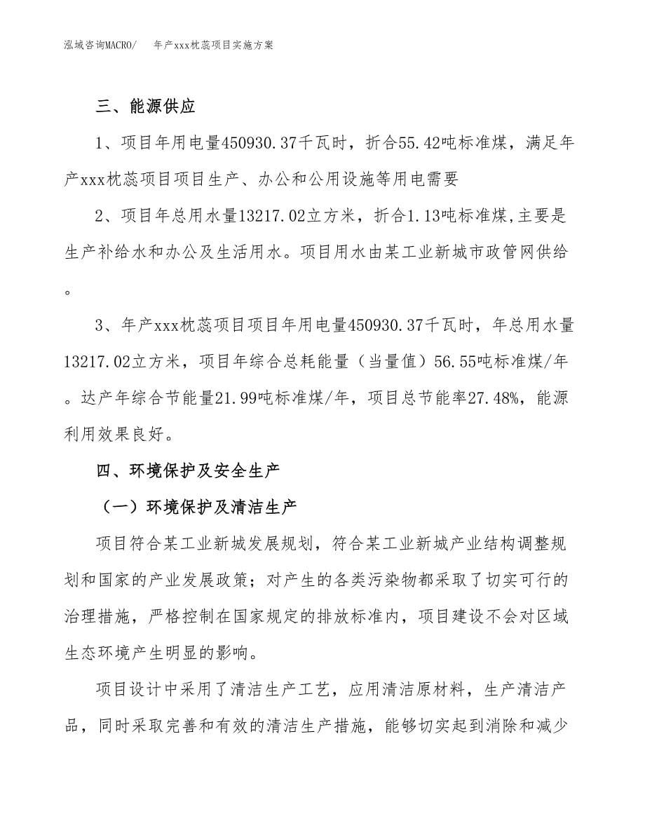 年产xxx枕蕊项目实施方案（项目申请参考）.docx_第5页