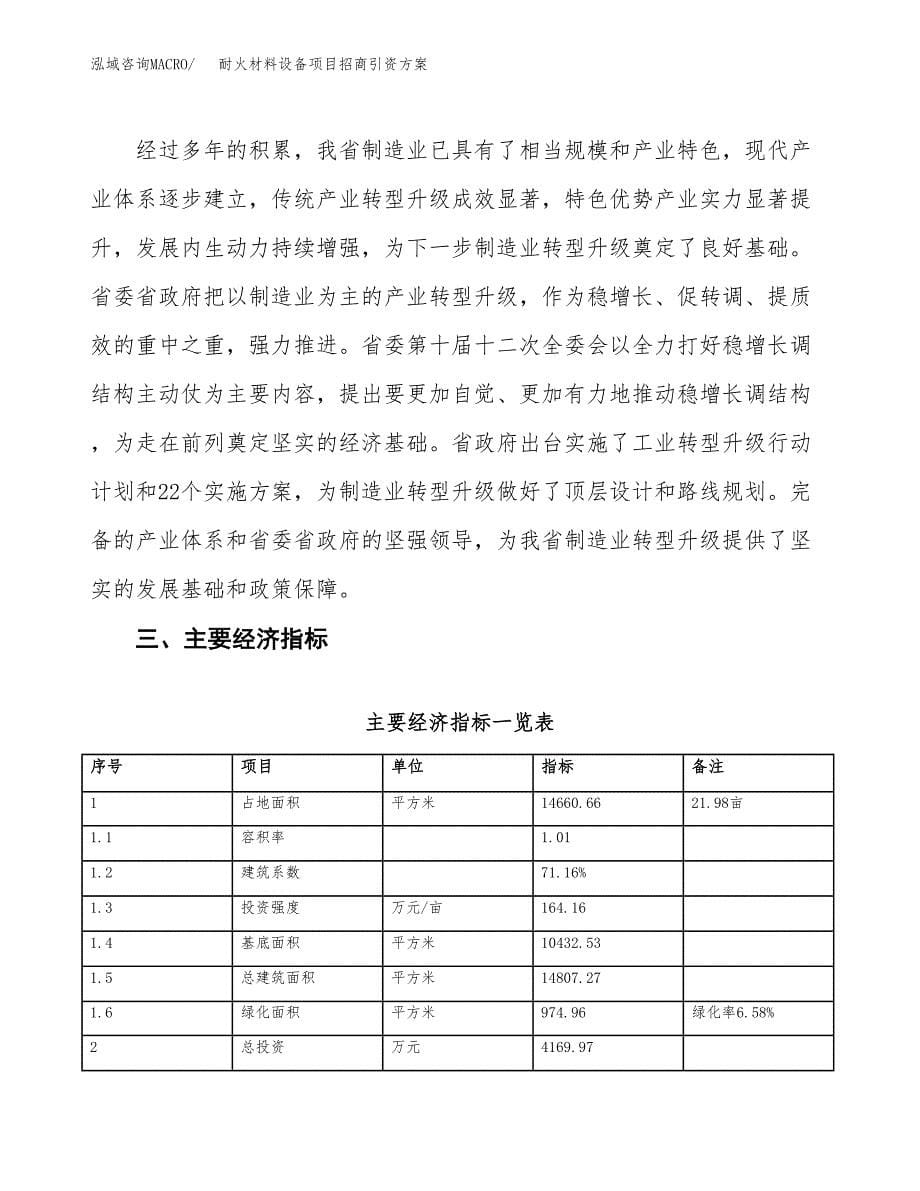 耐火材料设备项目招商引资方案(立项报告).docx_第5页
