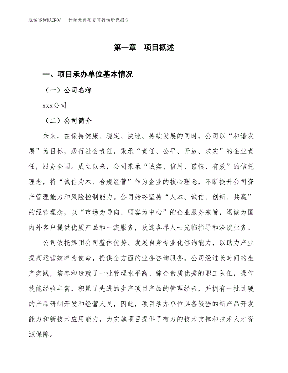 计时元件项目可行性研究报告（总投资6000万元）（26亩）_第3页