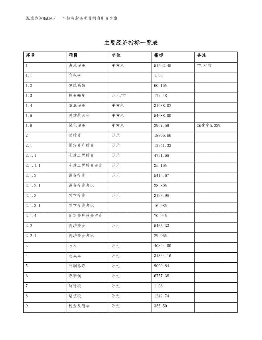 车辆密封条项目招商引资方案(立项报告).docx_第5页