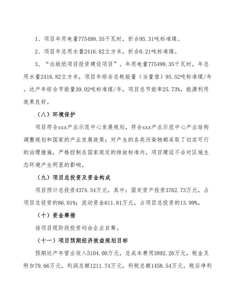 白版纸项目可行性研究报告（总投资4000万元）（22亩）_第5页