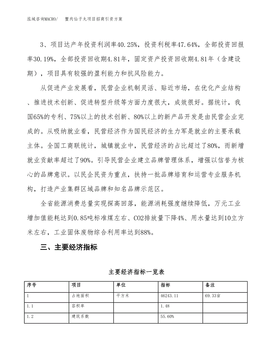 蟹肉仙子丸项目招商引资方案(立项报告).docx_第4页
