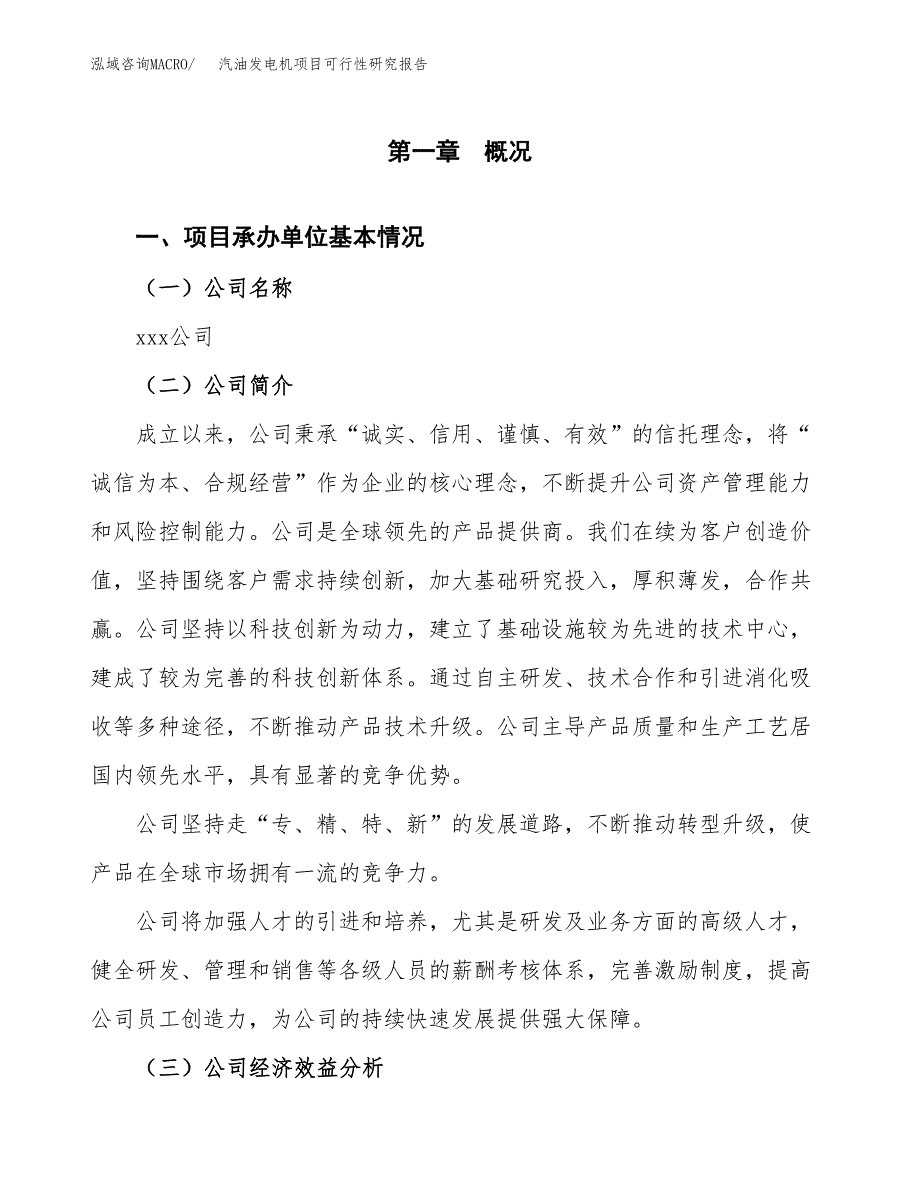 汽油发电机项目可行性研究报告（总投资12000万元）（48亩）_第3页